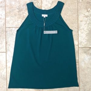 Joseph A. Teal Woven Tank Top